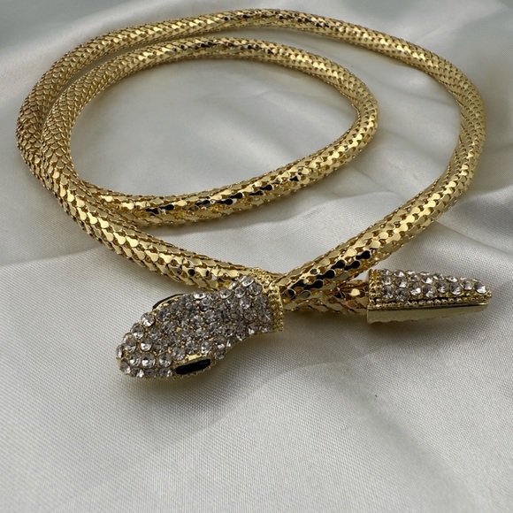 Serpent wrap multi serpentine  snake diamond gold Women's Necklace - Picture 9 of 13
